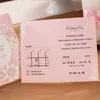 パーソナライズされた結婚式の招待状カード3D 3次元特別なゴールドの中空アウトタワーデザインCW059中国のベストパーティーの招待状