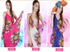 100 pçs / lote Frete Grátis Mulheres Chiffon Envoltório Verão Cover Up Desgaste da Praia Pareo Vestido Toalha Swimwear Saias