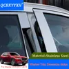 Mazda CX-5 2017-2018를위한 QCBXYYXH 창 손질 장식 지구 외부 장식 스팽글 부속품 스테인리스 차 유행에 따라 디자인하기
