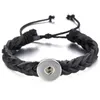 Schwarz braun 2 Farben PU Leder 18mm Druckknopf Charm Armband für Frauen Druckknöpfe Schmuck