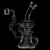 Recycler bong water pipe oil rig bongs heady glass pipes 인라인 여과기 dab rigs 두꺼운 왁스 석영 banger hookahs