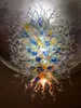 Лампа дома декоративные люстры светильники крытые украшения светодиодные цепи подвесные светильники ручной раздува мурано цветные искусства стеклянные люстры