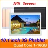 10 10.1 inch MTK6582 Quad Core 3G Android 5.1 Telefoon Tablet PC 1 GB RAM 16 GB ROM Bluetooth GPS IPS 1280 * 800 WiFi Phablet Dual SIM ontgrendeld 10