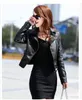 Wholesale-Fashion Fall Winter Faux Leather Women Jackets Black Plus Size Zipper Jackets For Women Casual Women Coats