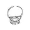 Beadsnice Bezel Crown Ring Inställning 925 Sterling Silver Wire Crown Bezel för 12mm Round Cabochon Silver Ring Blanks ID 32845