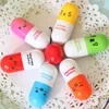 Lovely Kawaii Pill Shape Retractable Ballpoint Pen Cute learning stationery Student prize vitamin pill novelty ballpen Free Shipping