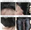 黒人女性のための自然な色のシルキーストレートフロントレースウィッグ100％ブラジルの人間の髪の長さ180％の密度