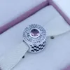Se adapta a Pandora Charms Bracelet 100% 925 cuentas de plata esterlina Radiant Splendor, Blush Pink Crystal Clear CZ NUEVA joyería de bricolaje para mujer al por mayor