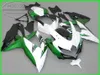 Plastmakare för SUZUKI GSXR750 GSXR600 2008-2010 K8 K9 Vit Svart Gröna Fairings Set GSX-R 600/750 08 09 10 VE21