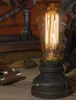 لوفت e27 خمر المعادن الصناعية اديسون منضدية steampunk من الحديد المطاوع قاعدة العتيقة الجدول مصابيح أضواء مصابيح الليل ل bedsid