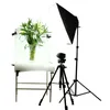 Freeshipping Photography diffuser Photo Studio Accessories 100-240V Four Socket Lamp Holder With 50*70cm Softbox include Light Stand