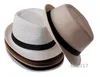 Moda Panama Cappelli di paglia Soft Uomo Donna cappelli da sole Berretti a tesa avara 15 colori Scegli 10 pz / lotto Cappelli a tesa avara 0350