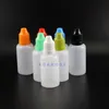 100 Stuks 30 ML LDPE PE Plastic Druppelflesjes Met Kindveilige Doppen en Tips Lange Tepels Knijpbare flessen