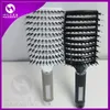 Wholesale-2016 New Anti-static Heat Curved Vent Barber Salon Hair Styling Tool Rows Tine Comb Brush Hairbrush Free Shipping