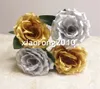Rose di seta 38 cm/14,96 pollici Artificiali Single Gold Gold Colori per il matrimonio Fiore decorativo per la casa
