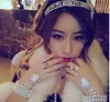 New Wedding Bridal Crystal Rhinestone Silver Queen Headbands Tiara Headpiece Princess Hair Accessories Pageant Prom Retail Jewelry3715820