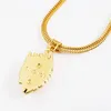 Hip Hop Lion Crown Kristall Strass und Kopf Gesicht Anhänger 18k Gold plattiert Kette Halskette Hipster Street Tanz Hiphop Fein Schmuck Männer Frauen Frauen