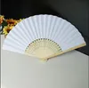 Ventiladores chineses Ventilador De Papel Em Branco Chinês Fã De Dobramento De Madeira (Conjunto de 50) Para Pintura DIY Palco Coleção de Arte de Desempenho