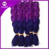 capelli intrecciati jumbo 24 "100g capelli intrecciati ombre blu scuro viola per trecce a scatola piccola e trecce intrecciate trecce jumbo sintetiche