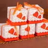 Love gift box DIY Favor Holders Creative Style Polygon Wedding Favors Boxes Candies And Sweets Gift Box With Ribbon 6 Colors Choos3089706