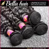 Diepgolf golvende maagdelijk haar bundels remy Human Hair Weft Extensions 8-34inch Julienchina 8a 1pc Peruaanse weefsel Natuurlijke kleur