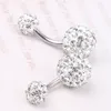 Belly Button Ring B03 Clear Color 10pcslot 610 мм Shamballa Body Piercing Piercing Piercing может быть серьгами из нержавеющей стали с Cry3284644