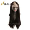 Bellahair 130% 150% du del spets peruk med klipp rakt peruanska hår peruker 24inch lång mänsklig front justerbar
