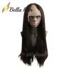 Bellahair 130 % 150 % U 부분 레이스 가발 클립 직선 페루 헤어 가발 24inch 긴 인간 앞 조정 가능