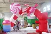 wholesale 19' Lovely Christmas Arch Inflatable Christmas Candy Archway with Bear Sweet Children Arched Door