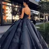 Prachtige kant applique baljurk avondjurken sexy spaghetti riemen open backless prom jurken elegante satijnen vloer lengte feestjurk