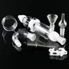 Hookahs 14 mm nector collector kit nieuw ontwerp twee functieolie -stoffen glazen waterpijp met kast