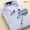 Vente en gros- Nouvelle Arrivée Marque Hommes Chemises À Rayures Casual Social Business Chemise Formelle Haute Qualité Chemise À Manches Courtes Pour Hommes