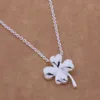 Free Shipping with tracking number Best Most Hot sell Women's Delicate Gift Jewelry 925 Silver Clover Necklace