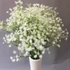 Konstgjord gypsophila blomma plastblomma 58cm lång vit / lila / rosa babysbreath för blommigt arrangemang bröllopsblommor