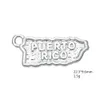 Nueva Moda 20 unids Puerto Rico Mapa Joyería Charm Joyería Fabricación DIY, Charms de metal al por mayor