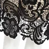 X201711 Gamiss Summer White Black Lace DressデザインSexy Vネックスパゲッティストラップボディコンミディドレスレースホロウアウトヴェスディドデフェスタ