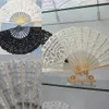 Ślubne ślubne Formalne Fans Wedding Fans Składany Koronki Fani Handmade 10.6 '' Plain White Hand Fani Fani Fans 'Fani