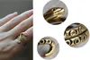 Fashionable ancient flat snake ring for women Vintage style Antique Silver Gold Plated rings