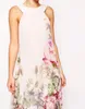 Wholesale-2020 نساء شيفون بلا أكمام Maxi Dress Boho Summer Floral Party Party Sundress بالإضافة إلى الحجم