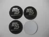 4 pcs MS MAZDASPEED Liga de alumínio Centro de roda de carros Caps Sticker Emblema