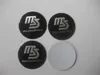 4Pcs 검정 MS MazdaSpeed ​​알루미늄 합금 자동차 휠 센터 허브 캡 스티커 엠 블 럼