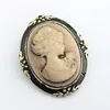 Ny Hot Selling Beauty Head Vintage Brosch Retro Cameo Individualitet Pin Brosch Collar Pin Retro Corsage Pin Y009