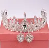 신부 액세서리 Tiaras 귀걸이 액세서리 웨딩 보석 세트 저렴한 가격 패션 스타일 신부 머리 드레스 HK82