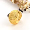 Hiphop Ringen Sieraden Gratis Vrijmetselaars 24 k gouden Leeuw Medaillon Hoofd Vinger Ring voor mannen vrouwen HQ