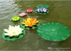 Gratis verzending Tuin Home Decor Kunstbloem Lotus Blad Eva Materiaal Aquarium Water Zwembad Decoraties Groen Plant Craft Ornament