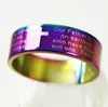 Wholesale 25pcs English Lords Prayer Cross Stainless Steel Rings Mens Jewelry Lots