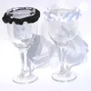 Hochzeits-Weinflaschen-Gläser-Champagner-Cup-Cover-Set für Braut und Bräutigam