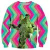 w1216 Crewneck Sweatshirt Bread Donuts Alpaca Llamas Animal 3d Print Women/Men Sweats Sport Jumper Hoodies Tops plus size S-2XL