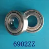 50pcs 6902ZZ shielded cover steel ball bearing 6902 6902-2Z 15*28*7 thin wall deep groove ball bearings 61902ZZ 15x28x7 mm