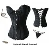 Frete grátis!! Sexy preto Completo Aço Desossada corset body lift shapersexy cueca Mulheres Bustiers steampunk espartilho 8900